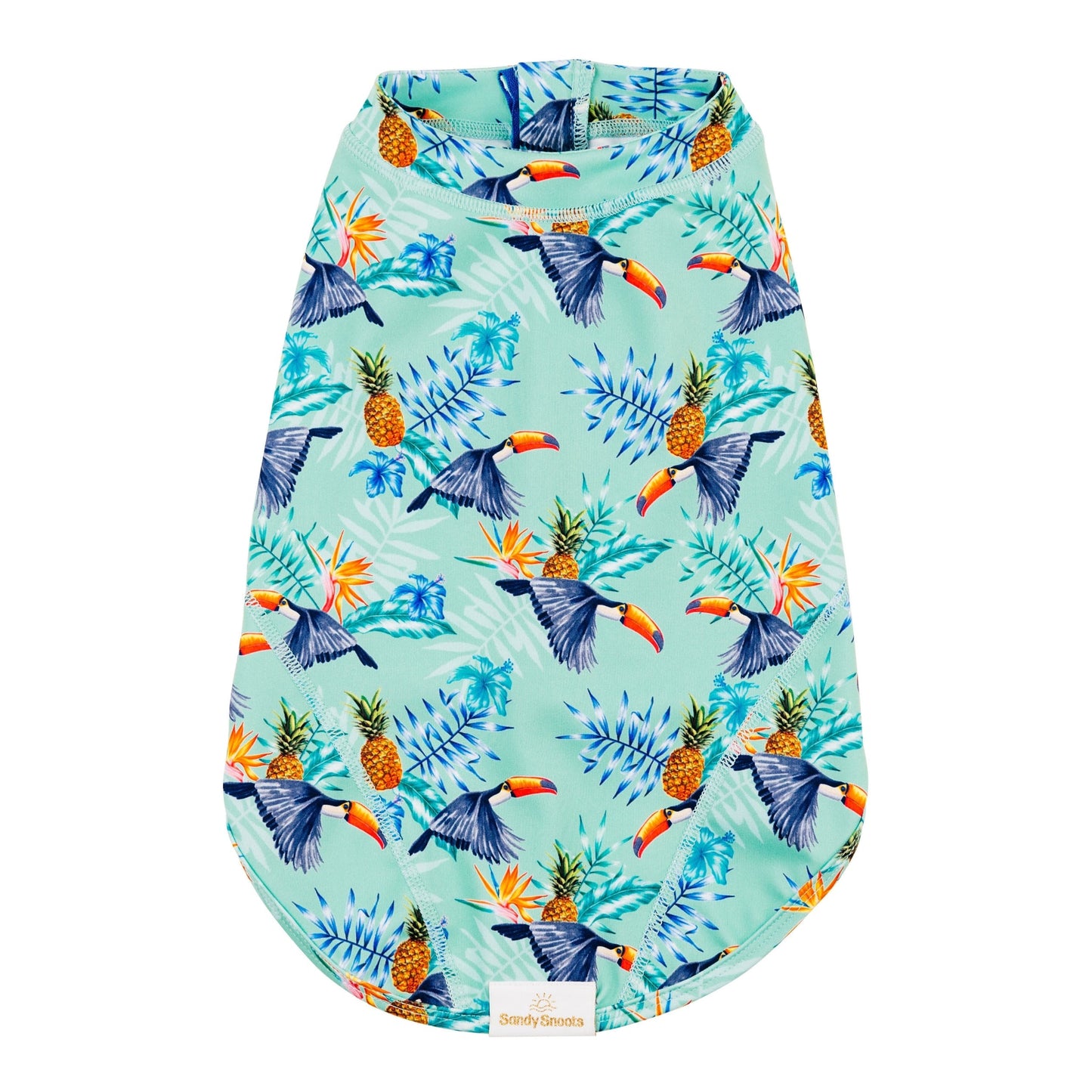 Tropical Toucan Pineapple Sun Protective Dog Rashie Australia
