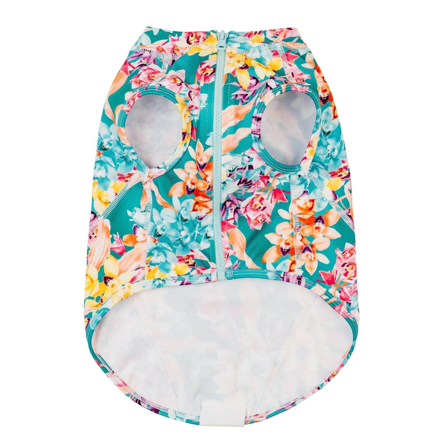 Green Orchid Floral Sun Protective Dog Rashie Australia