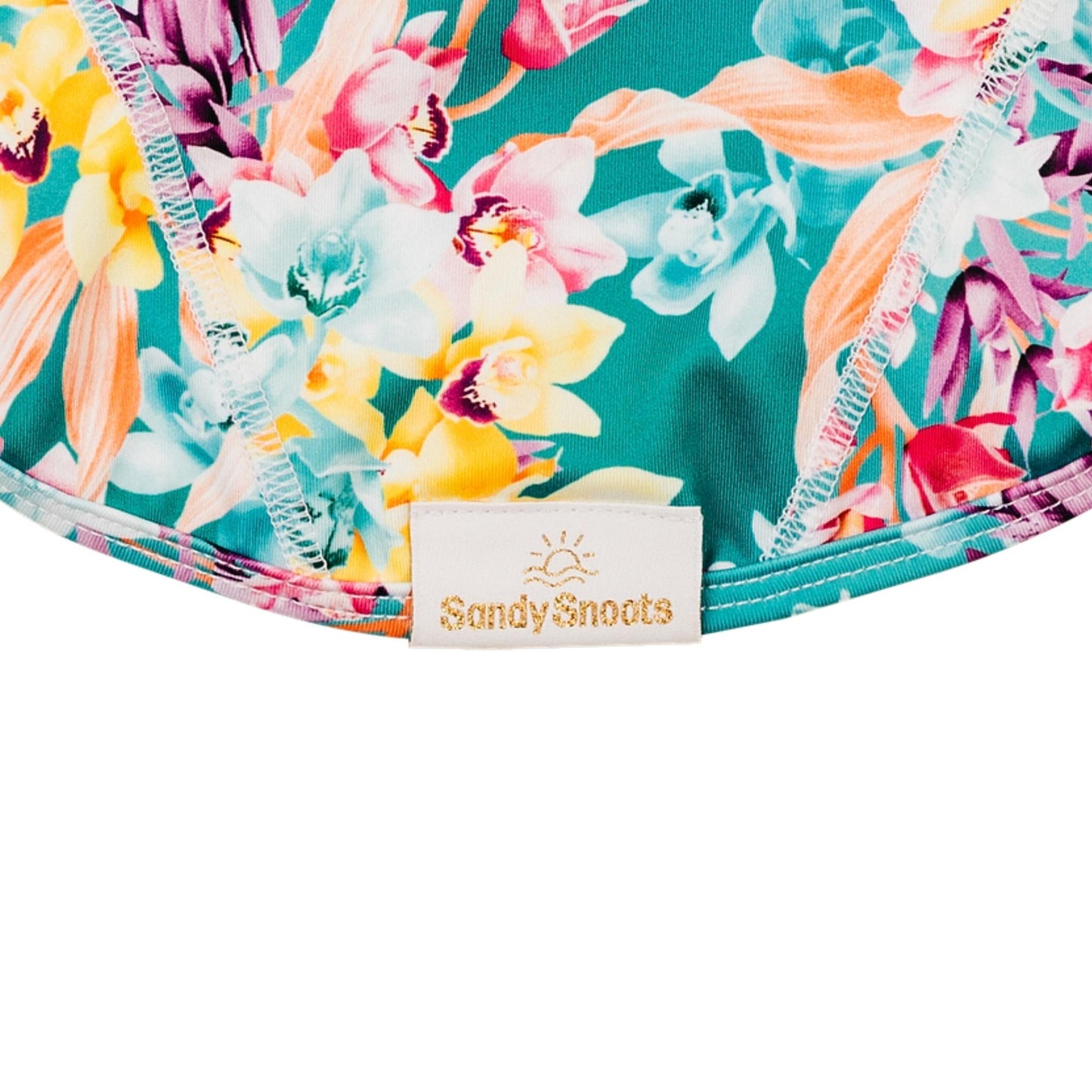 Green Orchid Floral Sun Protective Dog Rashie Australia