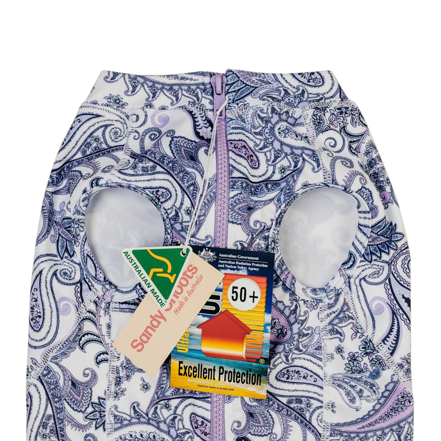 Purple Paisley Sun Protective Dog Rashie Australia