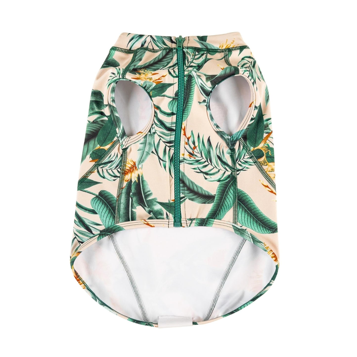 Tropical Green Leaves Sun Protective Dog Rashie Australia