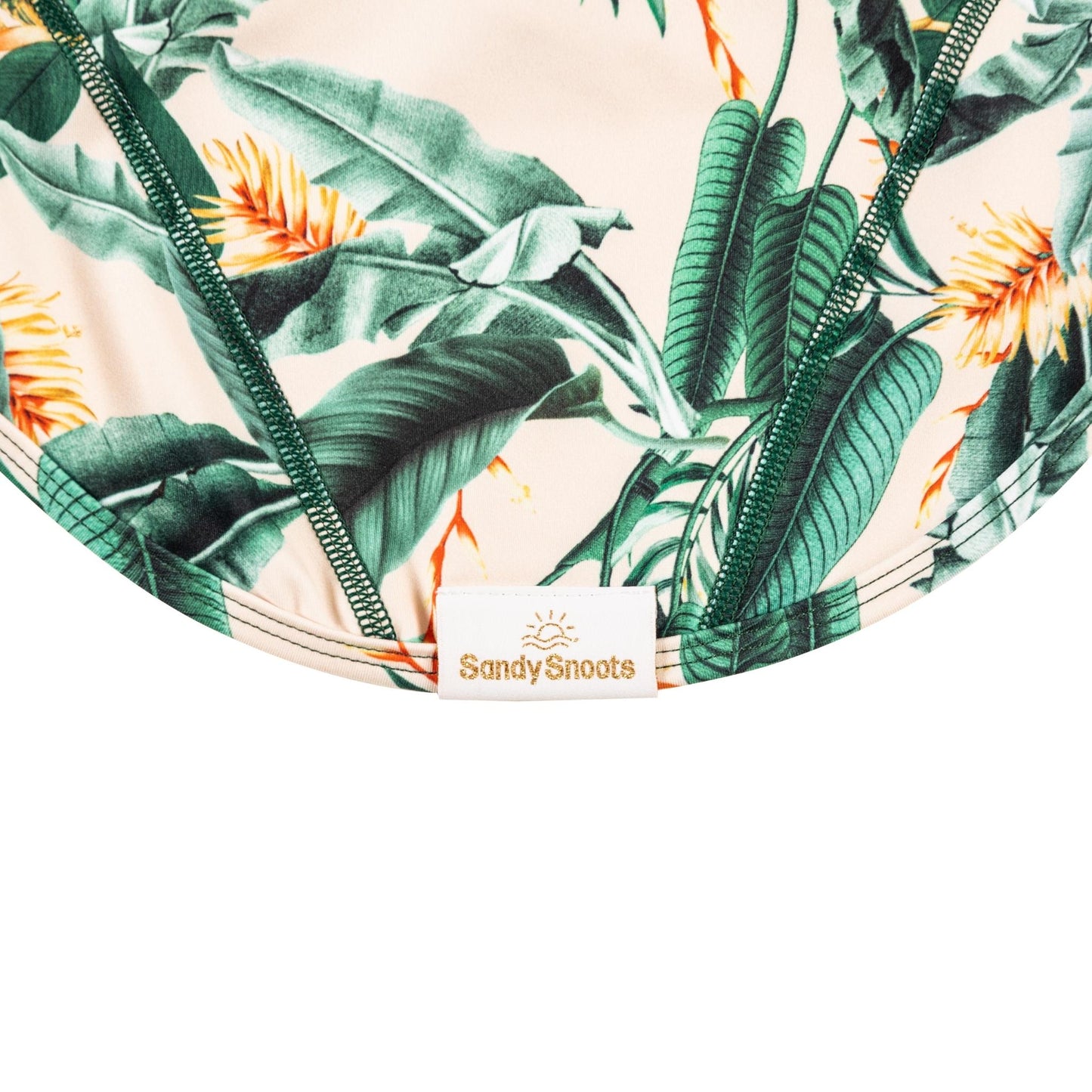 Tropical Green Leaves Sun Protective Dog Rashie Australia