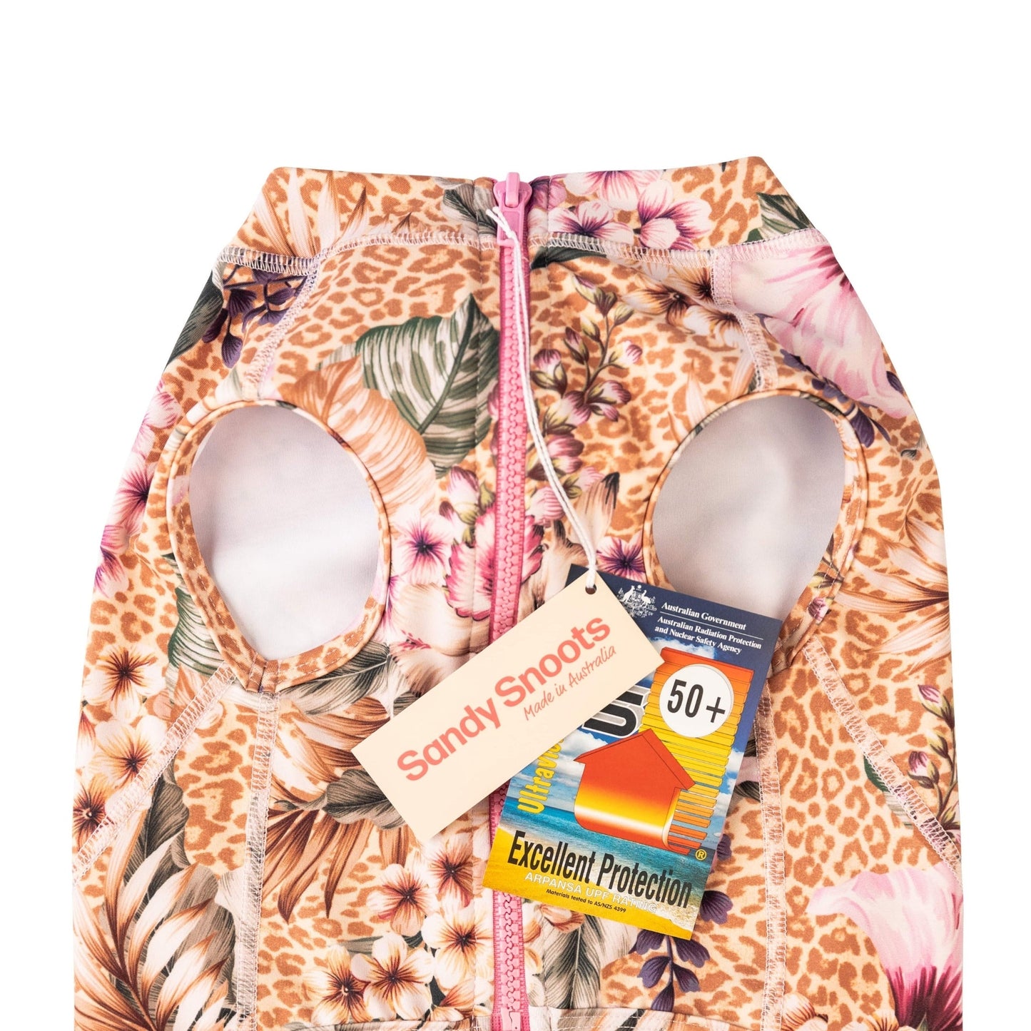 Floral Animal Print Sun Protective Dog Rashie Australia
