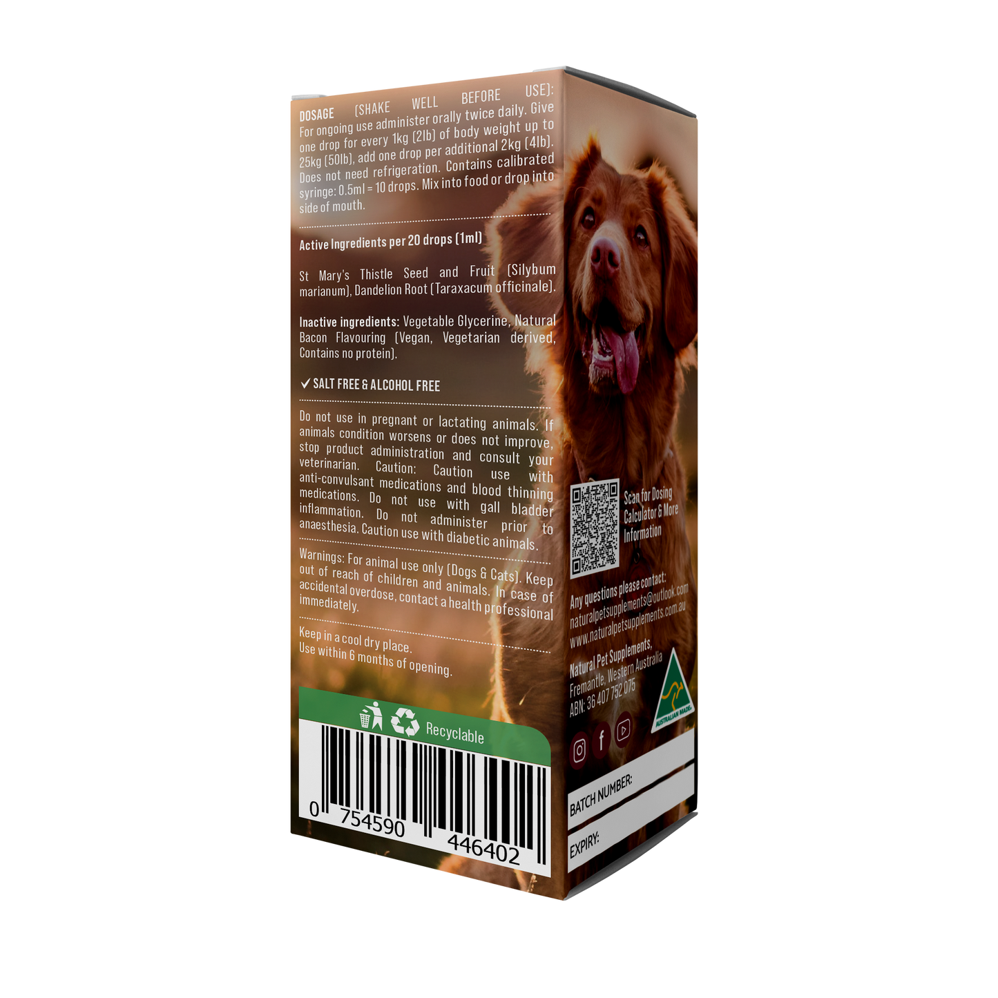 Liver Support Herbal Tincture for Dogs and Cats