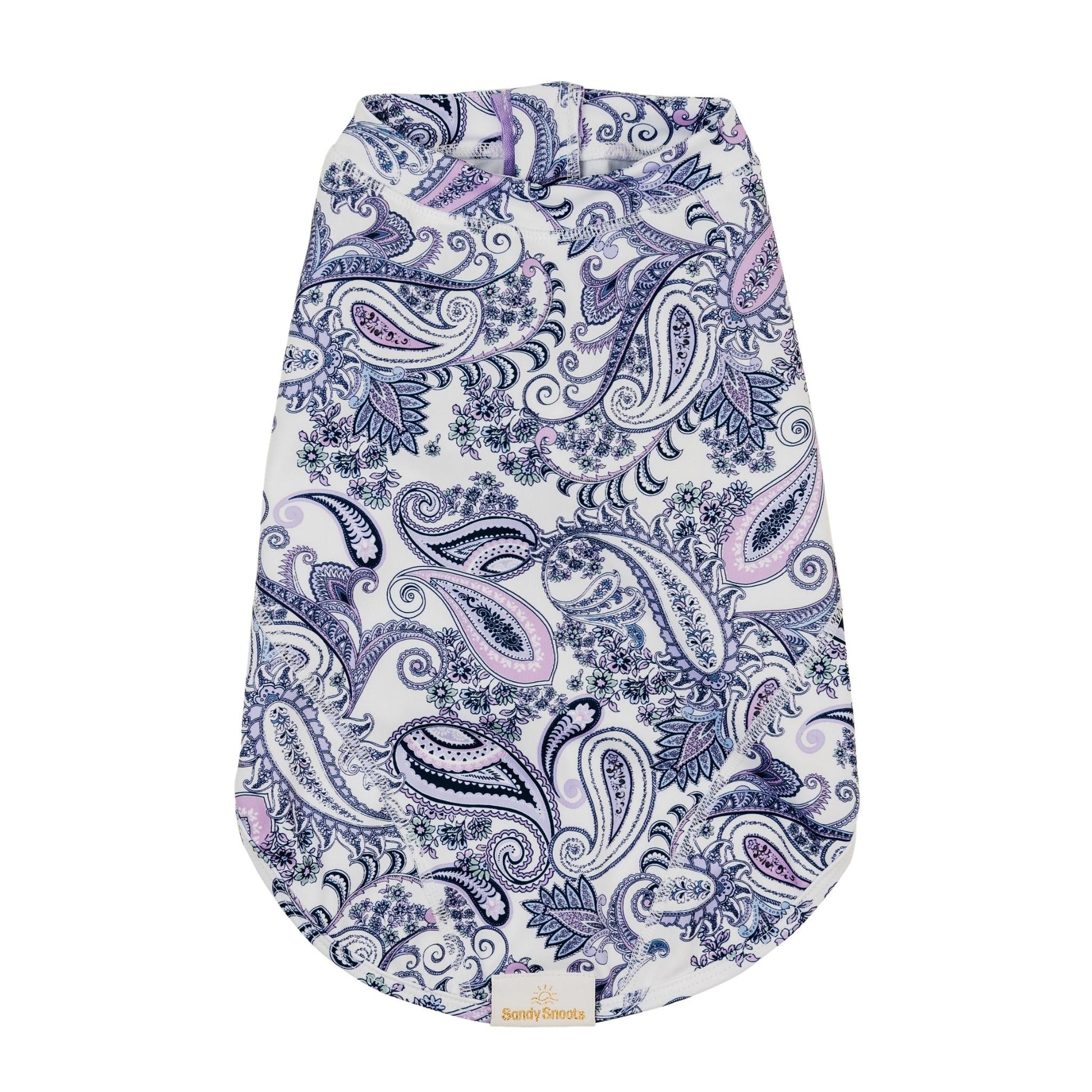 Purple Paisley Sun Protective Dog Rashie Australia